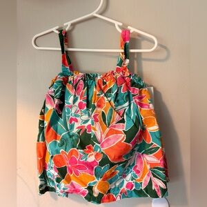 Colorful Floral Sleeveless Top
